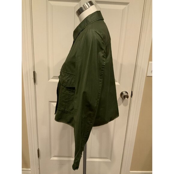 Hei Hei Anthropologie Green Coated Button-Up Lightweigt Utility Jacket, Size S - Picture 4 of 8